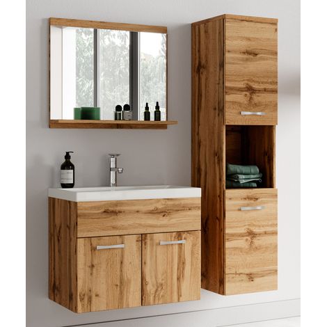 Meuble de salle de bain BADPLAATS Montreal - 60 cm - Chêne - Armoire rangement — vue 2