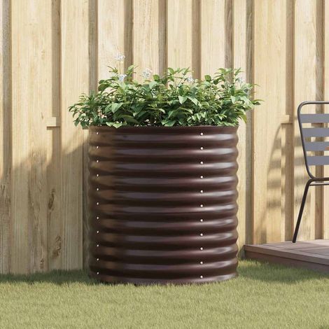 Hochbeet Braun 80 x 80 x 81 cm Stahl