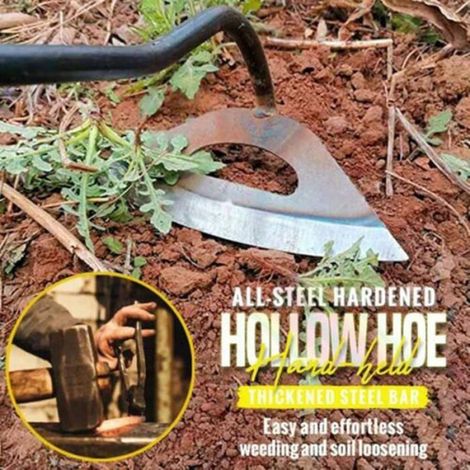 Houe Creuse - Acier Trempé - Pour Désherbage Ameublissement Sol Jardin - 1 Pièce (1/4)