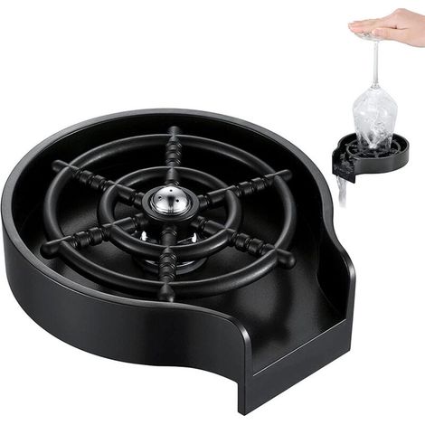 Lave-Verres - Nettoyeur Automatique pour Éviers - Pour Verres, Biberons, Tasses et Verrerie Jusqu'à 11 cm - Usage Cuisine Maison Bar Café - 1 Pièce (1/5)