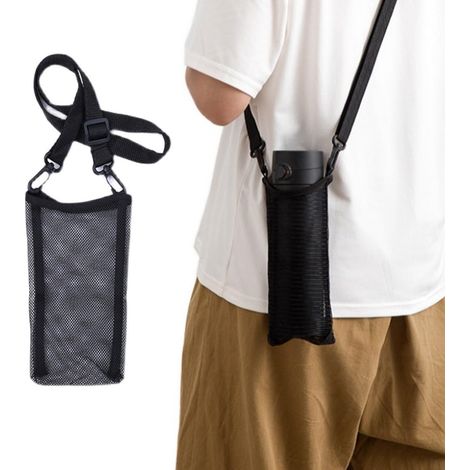 1 Article Couvercle de Bouteille d eau en Filet Sac de Transport pour Bouteille d eau avec bandoulière réglable Convient pour Le (1/5)