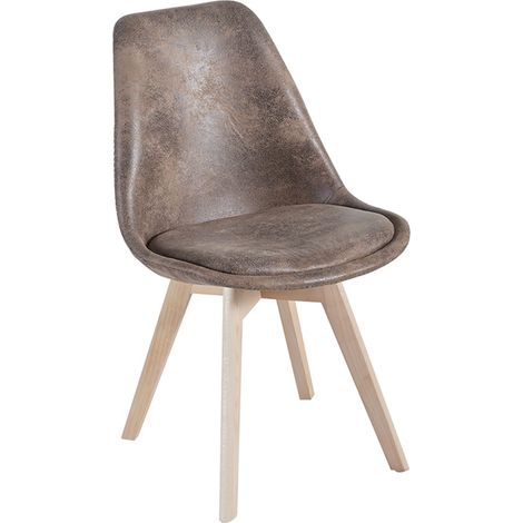 Sillas Comedor - Silla Synk Vintage - Marrón Claro