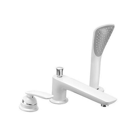 Balance mitigeur bain-douche 3 trou smontage sur gorge chromée blanc