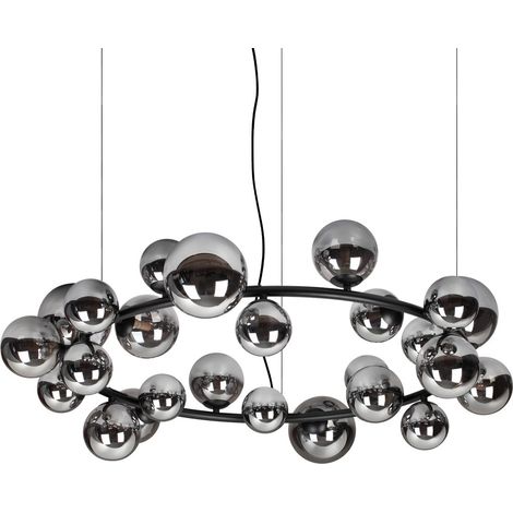Ideal Lux PERLAGE Suspension Globe fumée 25x G9 (1/2)