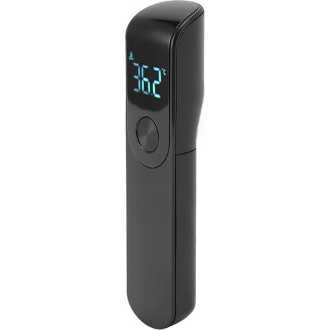 Infrarot-Temperaturpistole, berührungslos, tragbar, digitales Stirnthermometer für Hotels und Zuhause, Schwarz (1/5)