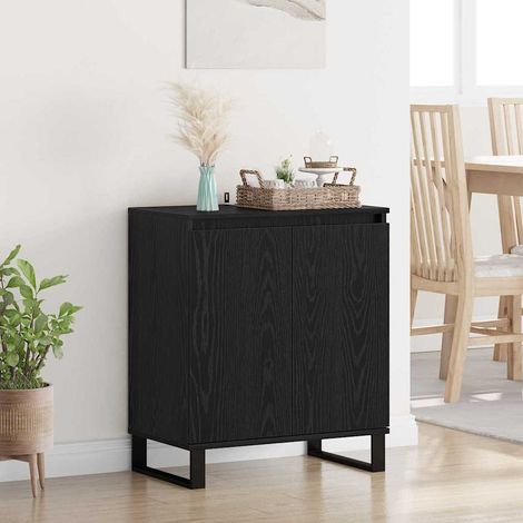 Buffet-Meuble de rangement Chêne noir 60 x 35 x 70 cm Bois d'ingénierie 860687 (1/5)