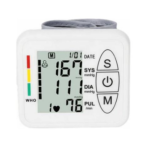 Tensiomètre électronique professionnel pour bras, tensiomètre automatique au poignet, détection automatique de l'hypertension artérielle, arythmie cardiaque, pouls, brassard réglable (1/2)