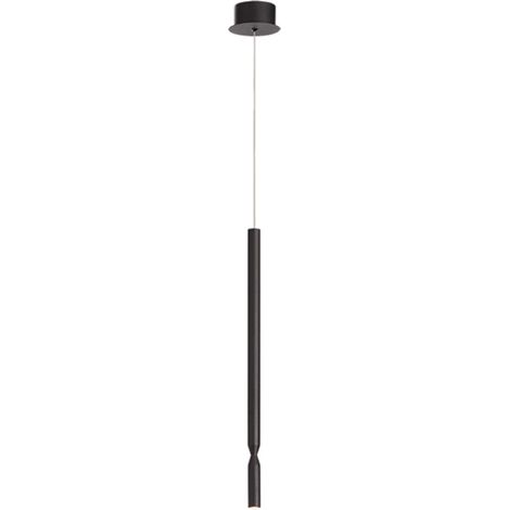 Lampada a sospensione LED in metallo verniciato Nero D10 cm TUBIC (1/4)