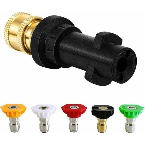 Hochdruckreiniger-Adapter, Hochdruckreiniger-Adapter mit 1/4-Zoll-Schnellkupplung und 5-teiliger Spitze (1/5)