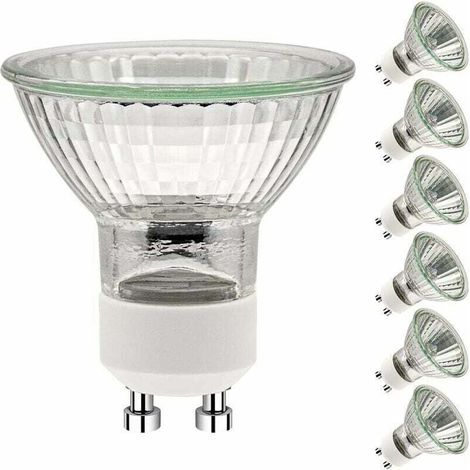 6 Ampoules Halogènes GU10 50W, XU, Spot 35°, 2700K, Blanc Chaud - KZQ (1/4)