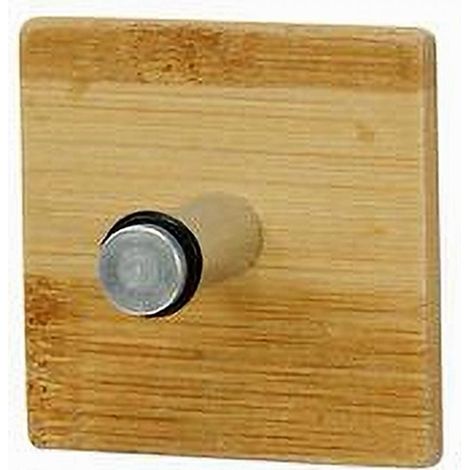 Trade Shop - Appendiabiti Appendino Parete Metallo Legno 1 Posto Gancio Vestiti Adesivo 79543 - (1/2)