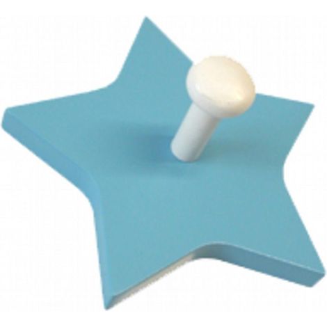 FPLUS percha estrella laca verde , Percha en forma de estrella color verde manzana y pomo blanco