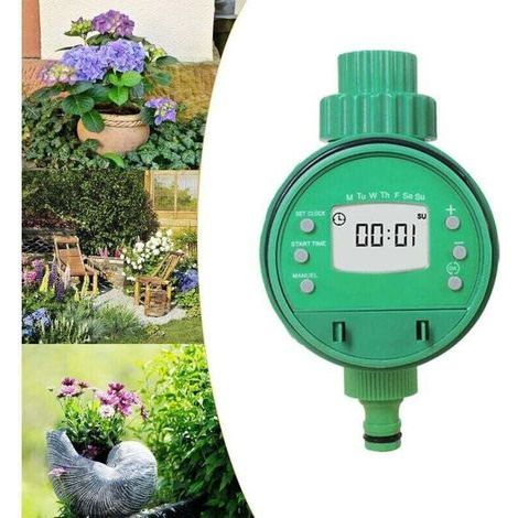 Minuterie d'arrosage automatique, contrôleur d'irrigation, système d'arrosage pour jardin, pelouse, balcon, cour (1/5)
