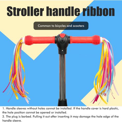 paires de rubans à pompons pour vélo enfant, 32 bandes, accessoires pour guidon de trottinette enfant (1/5)