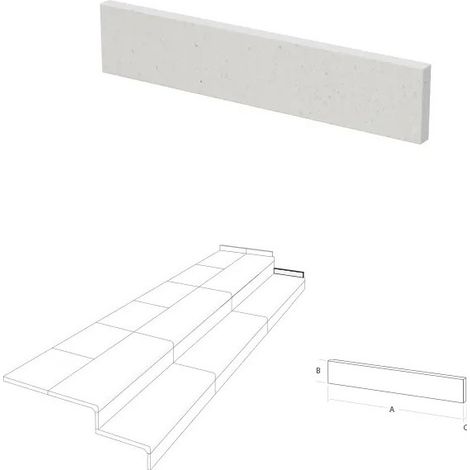 BATTISCOPA In cemento idrofugato - Grigio Scuro