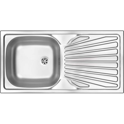 Fregadero de acero de un seno con escurridor ZMU 011B 5907650873976
