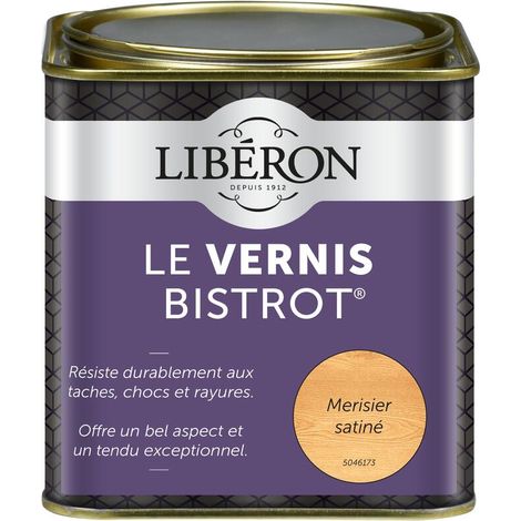 Vernis bistrot® pour meubles et objets LIBERON Merisier satin 0,5L