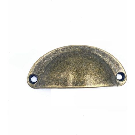 Lot de 10 poignées de tiroir de 81 mm, poignées d'armoire vintage pour commode, armoires, meubles de cuisine, décoration avec vis (bronze) (10, bronze antique)