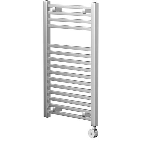 Wholesale Domestic Galileo Chrome 800mm x 490mm Square Digital Thermostatic Electric Heated Towel Rail (1/5)