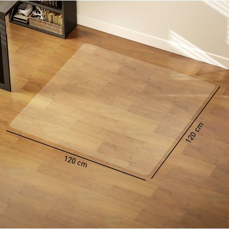 Tapis de protection de sol transparent antidérapant 120x120 cm, épaisseur 1,5 mm (1/5)