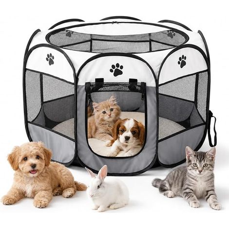 Puppy Playpen Puppy Playpen Playpen Playpen Playpen Dogs Cats Rabbits Grey (1/4)