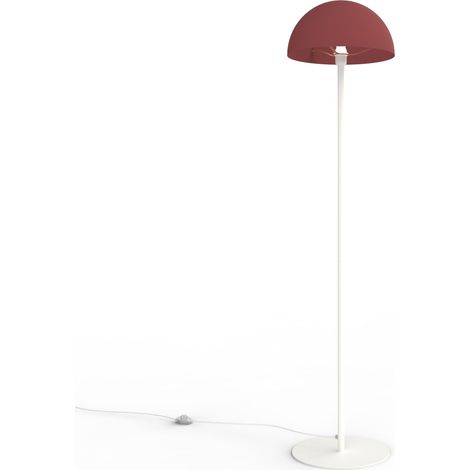 LUMICOM  CASSIS Piantana, 1XE27, max 42W, metallo, cowhide red/traffic white, D40cm H160cm