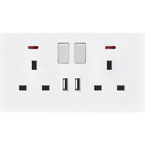 Prise Électrique - Double Convertisseur Adaptateur Chargeur Prolongateur (1/5)