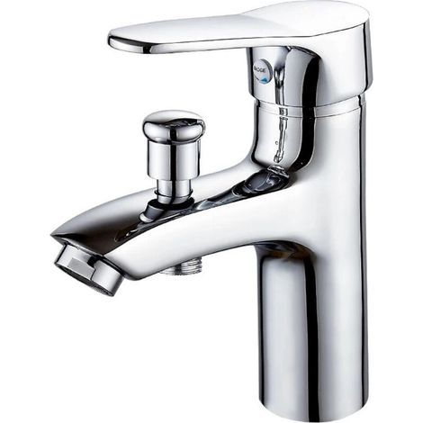 Robinet baignoire robinet monotrou à double usage chaud et froid Alliage Mitigeur de douche, robinet salle bain douche (1/4)