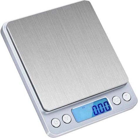 Bilancia elettronica di precisione professionale - intervallo di pesatura da 0 a 3000 grammi, precisione 0,1 grammi - display LCD