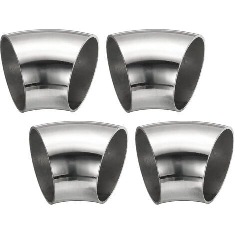 4pcs Coude À 45 Degrés Avec Mandrin, 60mm Diamètre Extérieur Acier D'Échappement Raccord De Tuyauterie Inoxydable 304 Pour Tuyau - 40 mm (1/5)