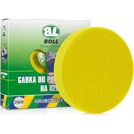 Spugna lucidante BOLL con chiusura in velcro, 25 mm - GIALLA (morbidezza media) (1/5)