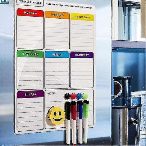 Tableau d'affichage magnétique blanc flexible A3 pour planning hebdomadaire (1/5)