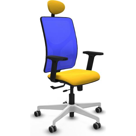 Silla de oficina piqueras y crespo Motilla amarillo cuero sintético ergonómica (1/2)