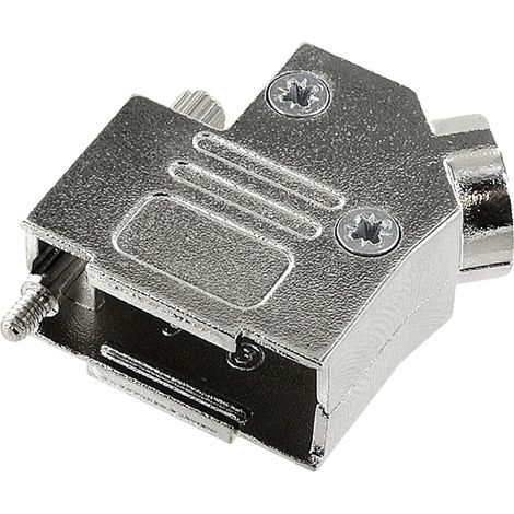 encitech D45ZK-09-K 6560-0106-11 D-SUB Gehäuse Polzahl: 9 Vollmetall 45 ° Silber 1 St.