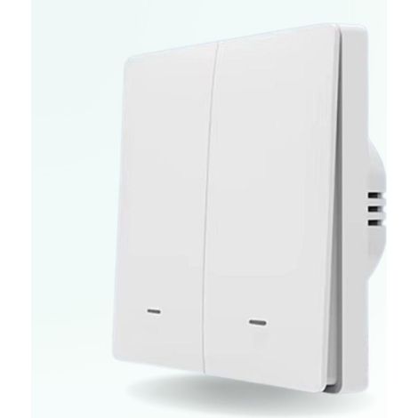 Interrupteur connecté ZigBee - 2 boutons - sans fil neutre
