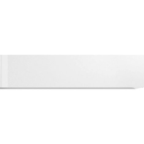 Dmora Pensile da parete, Made in Italy, con anta a ribalta, Mobile da soggiorno sospeso, cm 180x30h40, colore Bianco lucido, con imballo rinforzato