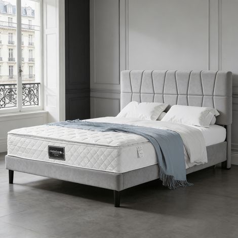 Matratze 160x200 cm mit Taschenfederkern – 7 Zonen Kaltschaum – Höhe 25 cm – Gesteppter Mikrofaserbezug – Öko-Tex Zertifiziert – Für Erwachsene und Kinder (1/5)
