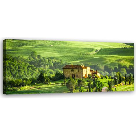 Tableau sur toile Paysage de Toscane 90x30 (1/5)