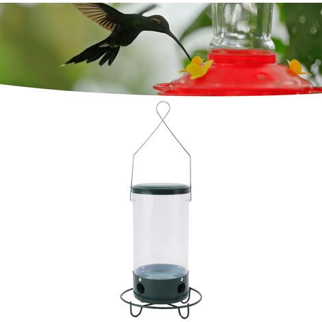 Mangeoire à oiseaux anti-écureuils - Mangeoire à oiseaux extérieure en fer forgé - Abreuvoir suspendu pour colibris (1/5)
