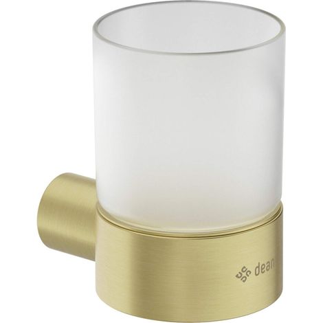 Bicchiere montaggio a parete in acciaio finitura oro spazzolato - Endor