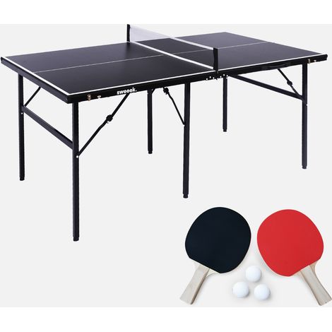 Mesa de ping pong para exterior con 2 raquetas y 3 pelotas, 180cm