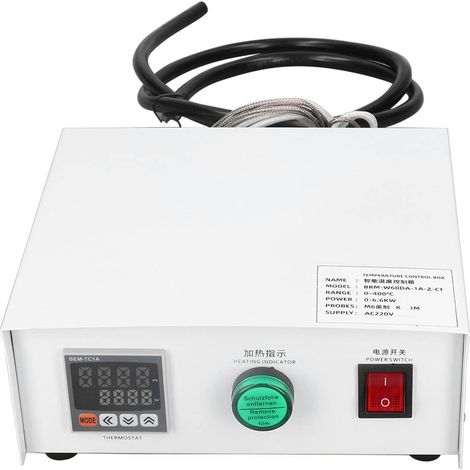 Boîte de régulation PID, thermostat intelligent AC220V, contrôleur de température à thermocouple avec 2 mètres (1/5)