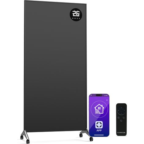 Klarstein Riscaldatore a infrarossi Wonderwall Smart Bornholm  1200 W  Controllo smart  Montaggio a parete  Display LED (1/5)