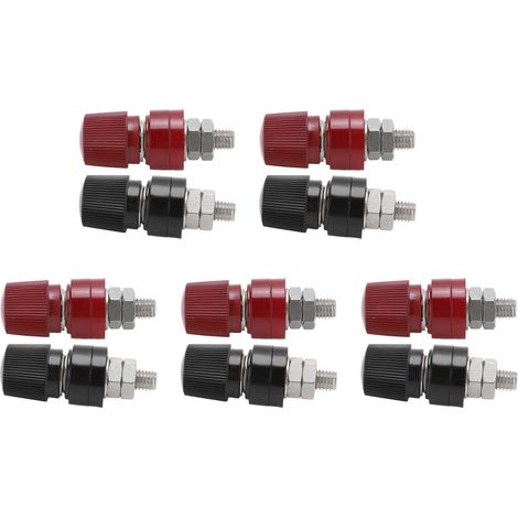 Satz mit 5 M8-Klemmen aus technischem Kunststoff und vernickeltem Messing für Schweißgeräte-Inverter (1/5)