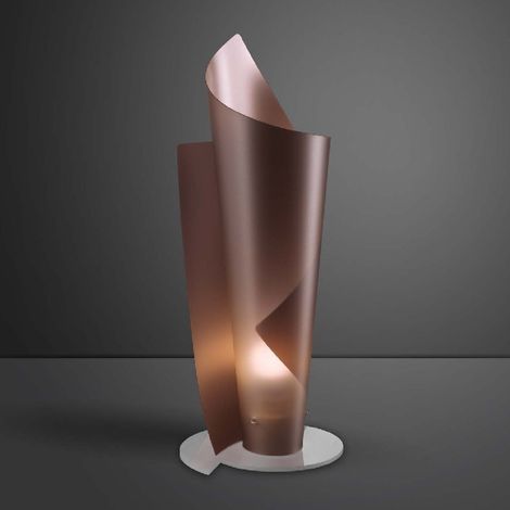 Tischlampe aus Polilux VELA Kupfer Durchmesser 27 x h70 cm