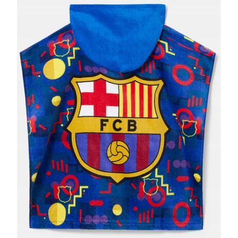 FC BARCELONA TOALLA Poncho 60 x 120 FUNDA DE ALGODÓN LEWANDOWSKI SZCZĘSNY (1/2)