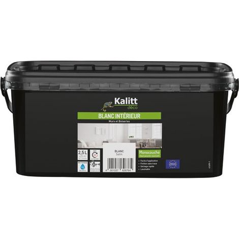 Kalitt Wand- und Deckenfarbe Monokomponent Acryl Weiß Satin 2,5 l - Kalitt Deco