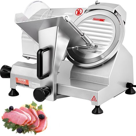 Trancheuse Électrique Commerciale 200 W Trancheuse à Jambon Lame 203 mm 350-400 tr/min Trancheuse Charcuterie en Acier Inoxydable et Alu pour Couper en Tranches Viande Fromage Légumes Fruits (1/5)