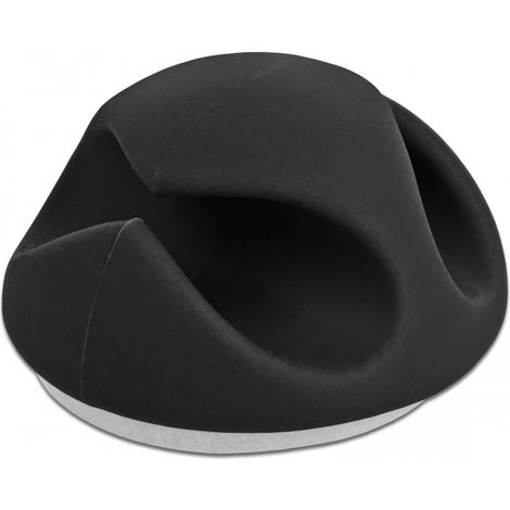 DELOCK 18344 RANGE-CÂBLES SUPPORT DE CÂBLES SUR BUREAU/MURAL NOIR 6 PIÈCE(S) (1/3)