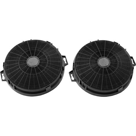 AllSpares Koolstoffilter (2St.) voor Afzuigkappen geschikt voor Galvamet X39.C90 / X37.C90 / X36.90 / X37.90 (Ø210x33mm)